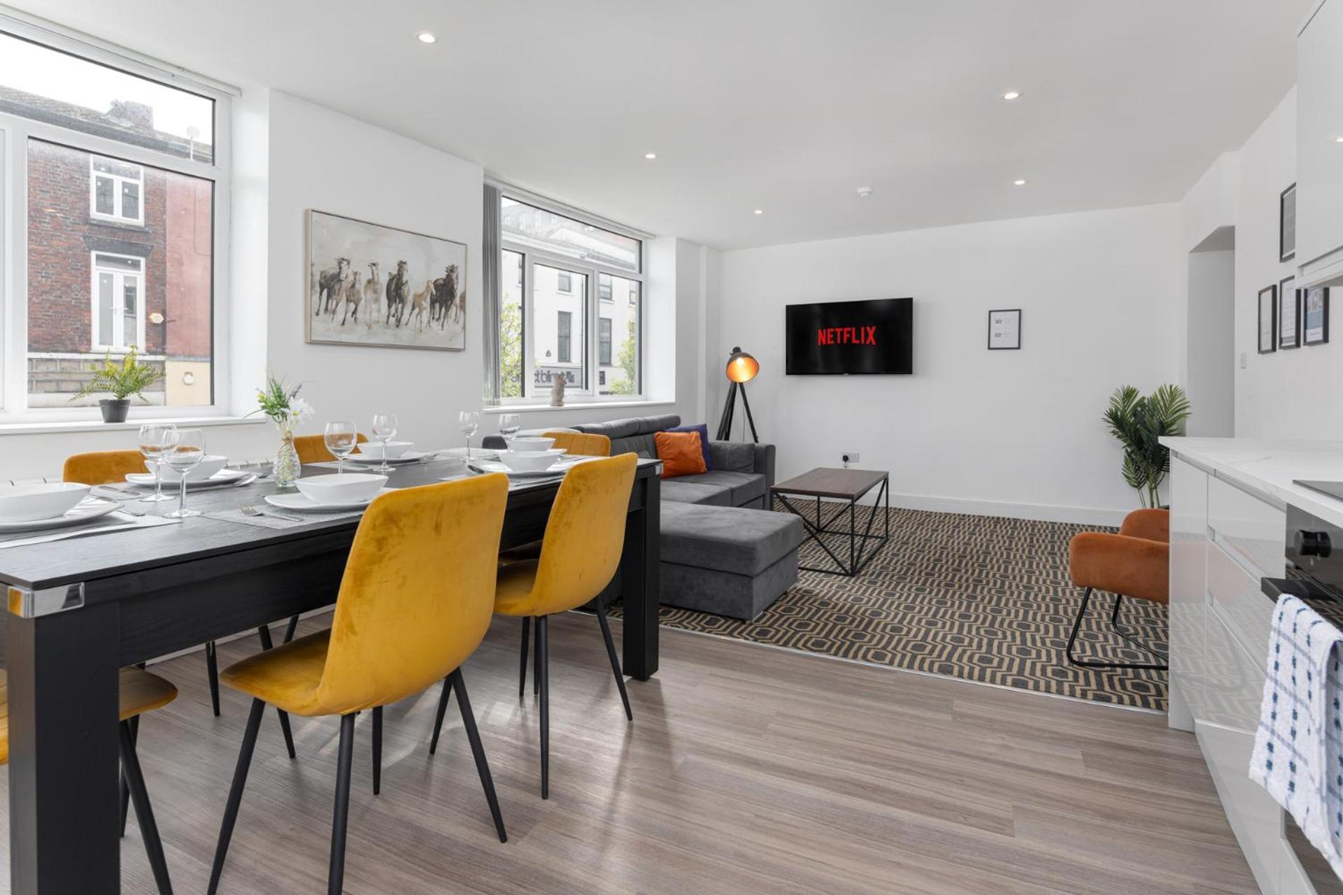Flatzy - 16 Guests 4 En-Suite Central Apartment A 리버풀 외부 사진